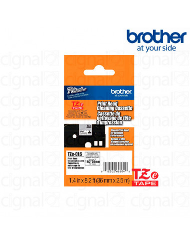 Cinta Brother TZCL6 de Limpieza de 36 mm de ancho x 8 m de largo - Laminada Cinta Brother TZCL6 de Limpieza de 36 mm de ancho x 8 m de largo - Laminada