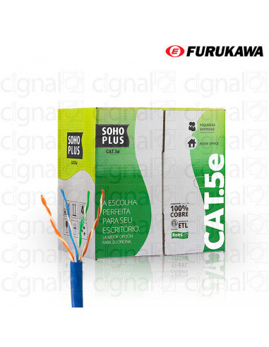 Bobina de Cable SOHO Furukawa UTP Cat. 5e Externo Azul