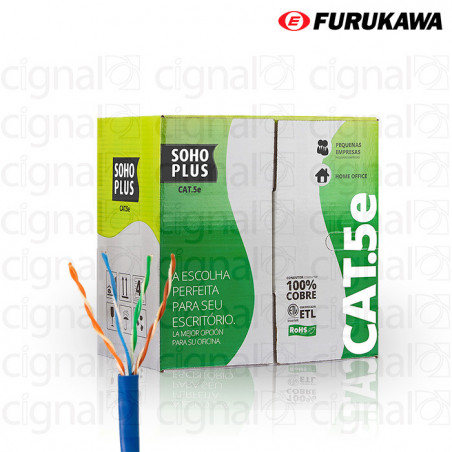 Bobina de Cable SOHO Furukawa UTP Cat. 5e Externo Azul