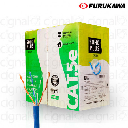 Bobina de Cable SOHO Furukawa UTP Cat. 5e Externo Azul