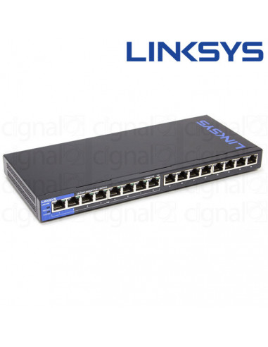 Switch Linksys LGS116P SMB 16 Puertos 10/100/1000 POE+ Switch Linksys LGS116P SMB 16 Puertos 10/100/1000 POE+