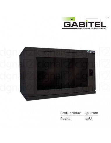 Rack Mural Gabitel M-CD-10U5N de 10U Compacto Negro