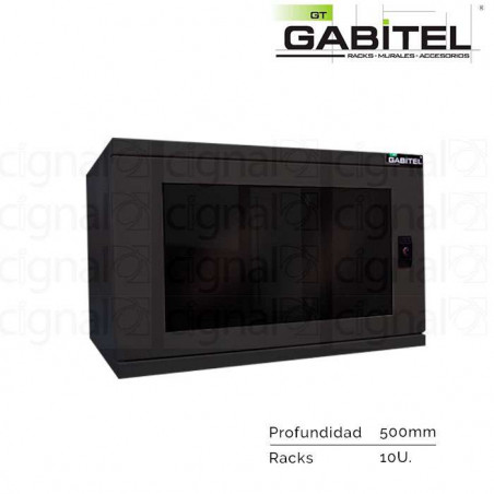 Rack Mural Gabitel M-CD-10U5N de 10U Compacto Negro
