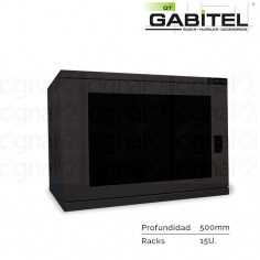 Rack Mural Gabitel M-CD-15U5N de 15U Compacto Negro