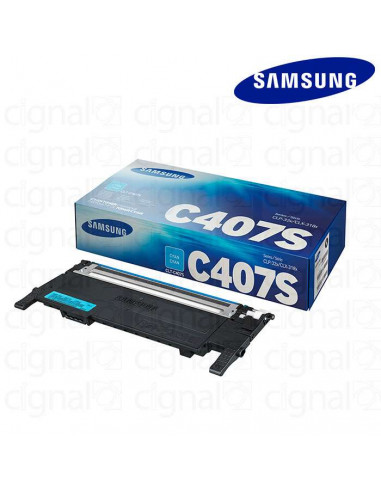 Cartucho Toner Samsung CLT-C407S Cian