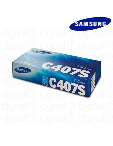 Cartucho Toner Samsung CLT-C407S Cian