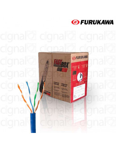 Bobina de Cable Furukawa UTP Cat. 5e Interior Azul x 305Mts.