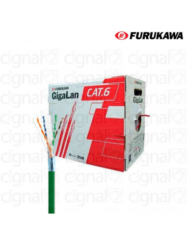 Bobina de Cable Furukawa UTP Cat. 6 Exterior Verde  X 305 Mts.