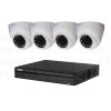 Kit de Seguridad Dahua HDCVI Grabadora 4 Canales + 4 Cámaras Domo IP