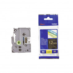 Cinta Brother TZe-334 Oro / Negro 12 mm de ancho x 8 m de largo - Laminada