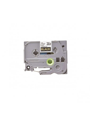 Cinta Brother TZe-334 Oro / Negro 12 mm de ancho x 8 m de largo - Laminada Cinta Brother TZe-334 Oro / Negro 12 mm de ancho x 8 m de largo - Laminada
