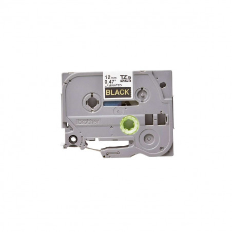 Cinta Brother TZe-334 Oro / Negro 12 mm de ancho x 8 m de largo - Laminada Cinta Brother TZe-334 Oro / Negro 12 mm de ancho x 8 m de largo - Laminada