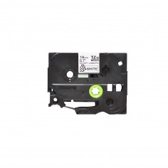 Cinta Brother TZe-SE4 de Seguridad Negro / Blanco 18mm de ancho x 8 m de largo - Laminada 2