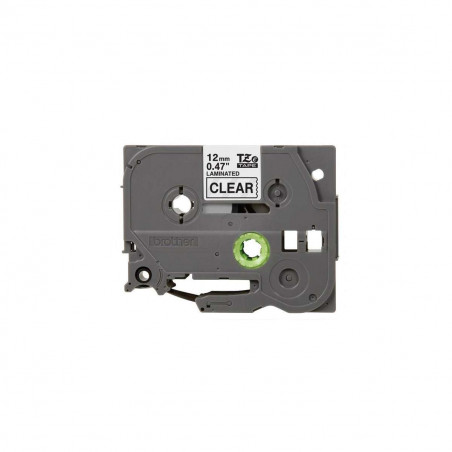 Cinta Brother TZe-131 Negro / Transparente 12 mm de ancho x 8 m de largo - Laminada Cinta Brother TZe-131 Negro / Transparente 12 mm de ancho x 8 m de largo - Laminada