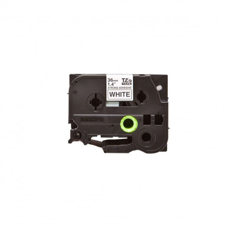 Cinta Brother TZe-S261 Negro / Blanco 36mm de ancho x 8 m de largo - Laminada Adhesivo extra Cinta Brother TZe-S261 Negro / Blanco 36mm de ancho x 8 m de largo - Laminada Adhesivo extra