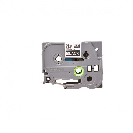 Cinta Brother TZe-355 Blanco / Negro 24 mm de ancho x 8 m de largo - Laminada Cinta Brother TZe-355 Blanco / Negro 24 mm de ancho x 8 m de largo - Laminada
