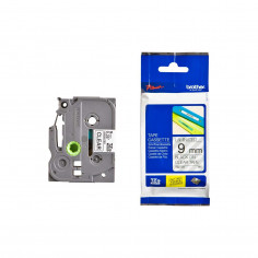 Cinta Brother TZe-121 Negro / Transparente 9 mm de ancho x 8 m de largo - Laminada
