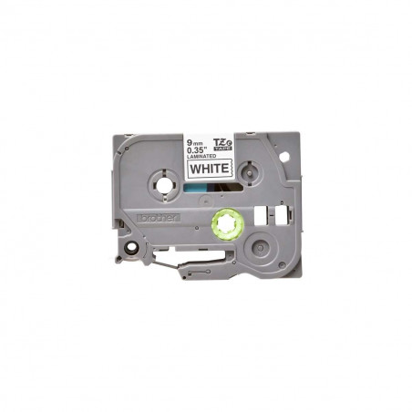Cinta Brother TZe-221 Negro / Blanco 9 mm de ancho x 8 m de largo - Laminada Cinta Brother TZe-221 Negro / Blanco 9 mm de ancho x 8 m de largo - Laminada