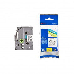 Cinta Brother TZe-S251 Negro / Blanco 24mm de ancho x 8 m de largo - Laminada Adhesivo extra