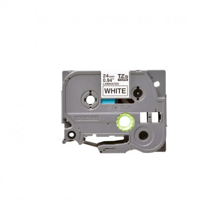 Cinta Brother TZe-S251 Negro / Blanco 24mm de ancho x 8 m de largo - Laminada Adhesivo extra Cinta Brother TZe-S251 Negro / Blanco 24mm de ancho x 8 m de largo - Laminada Adhesivo extra