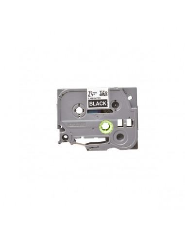 Cinta Brother TZe-345 Blanco / Negro 18 mm de ancho x 8 m de largo - Laminada Cinta Brother TZe-345 Blanco / Negro 18 mm de ancho x 8 m de largo - Laminada