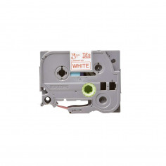 Cinta Brother TZe-242 Rojo / Blanco 18mm de ancho x 8 m de largo - Laminada 2