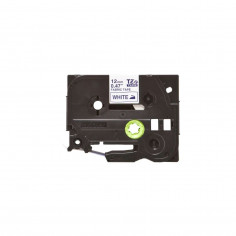 Cinta Brother TZe-FA3 Blanco / Azul 12 mm de ancho x 3 m de largo - Para Tela 2