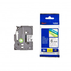 Cinta Brother TZe-111 Negro / Transparente 6 mm de ancho x 8 m de largo - Laminada