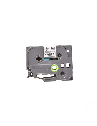 Cinta Brother TZe-S241 Negro / Blanco 18mm de ancho x 8 m de largo - Laminada Adhesivo extra Cinta Brother TZe-S241 Negro / Blanco 18mm de ancho x 8 m de largo - Laminada Adhesivo extra
