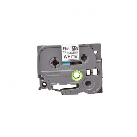 Cinta Brother TZe-S241 Negro / Blanco 18mm de ancho x 8 m de largo - Laminada Adhesivo extra Cinta Brother TZe-S241 Negro / Blanco 18mm de ancho x 8 m de largo - Laminada Adhesivo extra