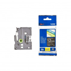 Cinta Brother TZe-335 Blanco / Negro 12 mm de ancho x 8 m de largo - Laminada