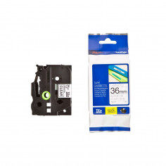 Cinta Brother TZe-161 Negro / Transparente 36 mm de ancho x 8 m de largo - Laminada