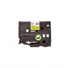 Cinta Brother TZe-S661 Negro / Amarillo 36 mm de ancho x 8 m de largo - Laminada  Adhesivo extra 2
