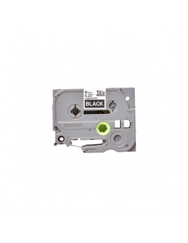 Cinta Brother TZe-315 Blanco / Negro 6 mm de ancho x 8 m de largo - Laminada Cinta Brother TZe-315 Blanco / Negro 6 mm de ancho x 8 m de largo - Laminada
