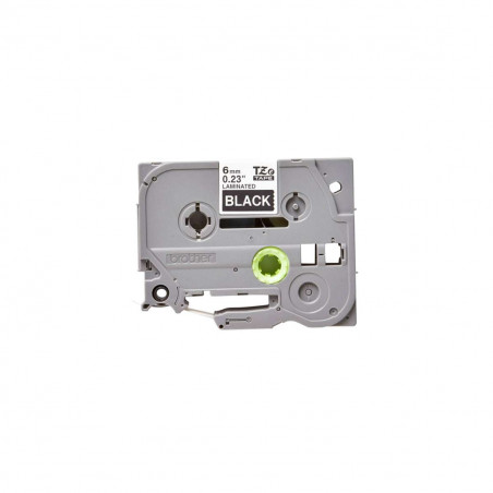Cinta Brother TZe-315 Blanco / Negro 6 mm de ancho x 8 m de largo - Laminada Cinta Brother TZe-315 Blanco / Negro 6 mm de ancho x 8 m de largo - Laminada