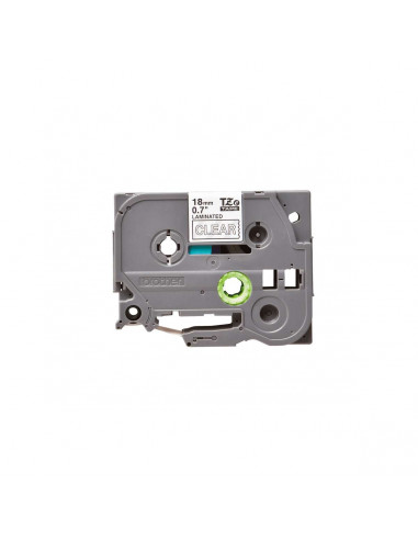 Cinta Brother TZe-145 Blanco / Transparente 18 mm de ancho x 8 m de largo - Laminada Cinta Brother TZe-145 Blanco / Transparente 18 mm de ancho x 8 m de largo - Laminada