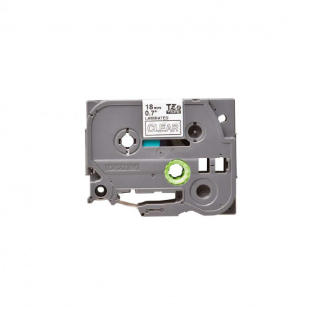 Cinta Brother TZe-145 Blanco / Transparente 18 mm de ancho x 8 m de largo - Laminada Cinta Brother TZe-145 Blanco / Transparente 18 mm de ancho x 8 m de largo - Laminada