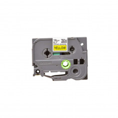 Cinta Brother TZe-S641 Negro / Amarillo 18mm de ancho x 8 m de largo - Laminada  Adhesivo extra 2