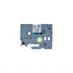 Cinta Brother TZe-MPSL31 Negro / Encaje Plateado 12mm de ancho x 4 m de largo - Laminada 2