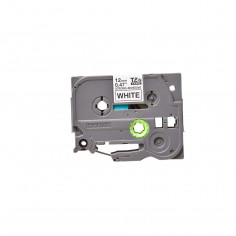 Cinta Brother TZe-S231 Negro / Blanco 12mm de ancho x 8 m de largo - Laminada Adhesivo extra 2