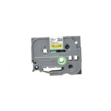 Cinta Brother TZe-641 Negro / Amarillo 18 mm de ancho x 8 m de largo - Laminada Cinta Brother TZe-641 Negro / Amarillo 18 mm de ancho x 8 m de largo - Laminada