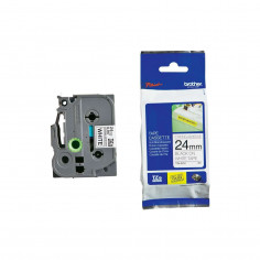 Cinta Brother TZe-251 Negro / Blanco 24 mm de ancho x 8 m de largo - Laminada