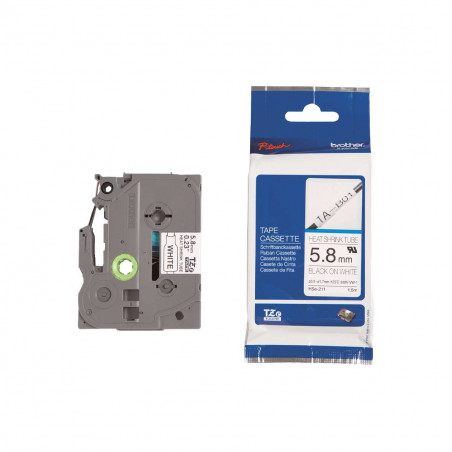 Cinta Tubular Brother HSE-211 Termocontraíble 5.8mm x 1.5m Cinta Tubular Brother HSE-211 Termocontraíble 5.8mm x 1.5m