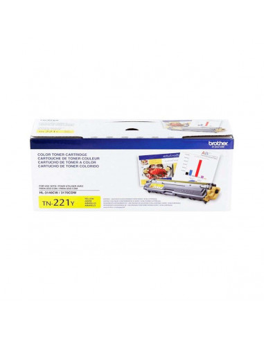 Cartucho Tóner Brother TN-221Y Amarillo Original