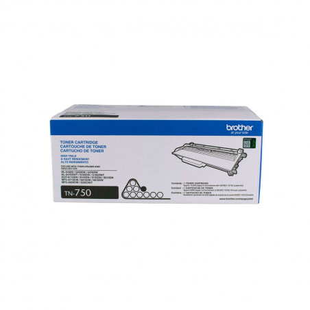 Cartucho Tóner Brother TN-750 Negro Original Cartucho Tóner Brother TN-750 Negro Original