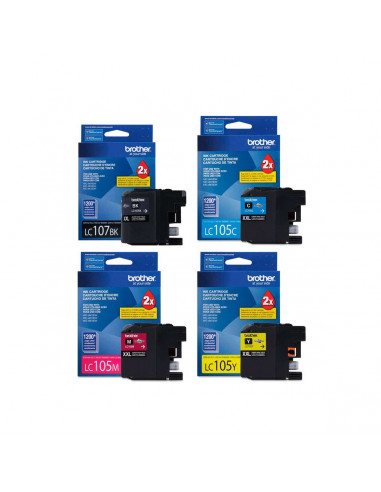 Combo Cartuchos de Tinta Brother LC109BK + LC105C / Y / M